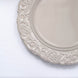 6 Pack | 14inch Taupe Vintage Plastic Charger Plates With Engraved Baroque Rim