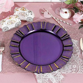 Add a Touch of Elegance to Your Table with Purple Acrylic Charger Plates