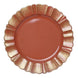6 Pack 13inch Round Terracotta (Rust) Acrylic Plastic Charger Plates#whtbkgd