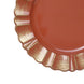 6 Pack 13inch Round Terracotta (Rust) Acrylic Plastic Charger Plates