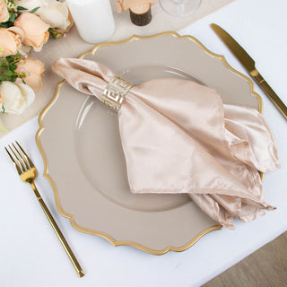 Elevate Your Table Setting with Taupe and Gold Elegance