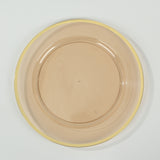 10 Pack Amber Gold Economy Plastic Charger Plates With Gold Rim