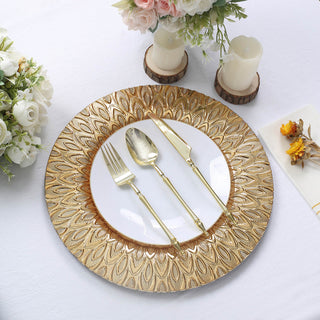 Convenience and Elegance in Gold Disposable Charger Plates