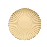 6 Pack | 13inch Gold Scalloped Shell Pattern Plastic Charger Plates#whtbkgd
