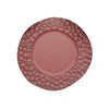 6 Pack | 13inch Burgundy Irregular Round Plastic Charger Plates With Giraffe Pattern Rim#whtbkgd