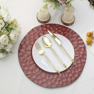 Burgundy Charger Plates for Elegant Table Arrangements