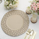6 Pack Matte Finish Taupe Hammered Charger Plates, Flat Modern Dinner Serving Plates - 13inch