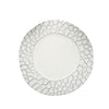 6 Pack | 13inch Matte White Irregular Round Plastic Charger Plates With Giraffe Pattern Rim#whtbkgd