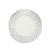 6 Pack Matte Finish White Hammered Charger Plates, Flat Modern Dinner Serving Plates#whtbkgd