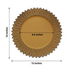 6 Pack | 13inch Matte Mustard Yellow Sunflower Disposable Charger Plates