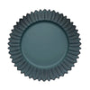 6 Pack | 13inch Matte Teal Sunflower Plastic Dinner Charger Plates#whtbkgd