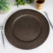 6 Pack | 13inch Natural Brown Rattan-Like Disposable Round Charger Plates