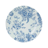 6 Pack White Blue French Toile Acrylic Charger Plates#whtbkgd