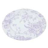 6 Pack Round Floral Acrylic Charger Plates in French Toile Pattern