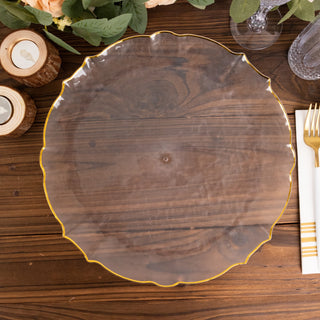 Elevate Your Events with Clear Sunflower Decorative Charger Plates