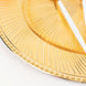 6 Pack Metallic Gold Swirl Pattern Round Acrylic Charger Plates With Beaded Rim
