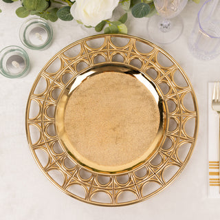 Add a Touch of Elegance to Your Table with Metallic Gold Acrylic Charger Plates