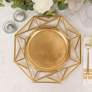 Elevate Your Dining Experience with Metallic Gold Acrylic Charger Plates