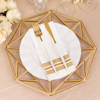 Versatile and Durable Metallic Gold Acrylic Charger Plates
