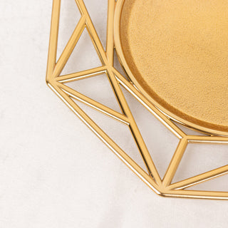 Create Unforgettable Tablescapes with Hollow Geometric Rim Charger Plates