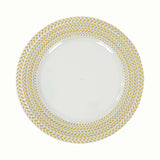 6 Pack Clear Acrylic Charger Plates With Wheat Pattern Gold Rim#whtbkgd