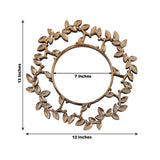 6 Pack Acrylic Plastic 13inch Charger Plates in Gold Leaf Wreath Design