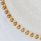 6 Pack | 12inch Clear / Gold Glitter Acrylic Plastic Charger Plates With Beaded Rim#whtbkgd_99