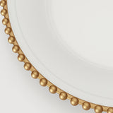 6 Pack 13inch White Gold Acrylic Plastic Beaded Rim Charger Plates#whtbkgd_99