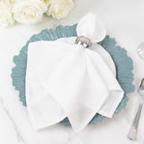 10 Pack Economy Reef Plastic Charger Plates – 13inch Dusty Blue Dinner Plate Chargers for Weddings