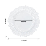 Clear decorative plate, 13 inches with an 8-inch center.