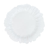 White decorative plate with a ruffled edge on a plain background #whtbkgd
