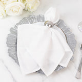 10 Pack Economy Reef Plastic Charger Plates – 13inch Silver Dinner Plate Chargers Weddings, Parties