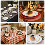 10-Pack Economy Round Plastic Charger Plates 13" in Transparent Dusty Blue with Beaded Rim, Stylish Dinner Party Serving Plates