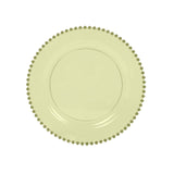 10-Pack Economy Round Plastic Charger Plates 13inch in Transparent Dusty Sage Green#whtbkgd