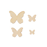 100 Pack Unfinished Wood Butterfly Cutouts, DIY Craft Wood Ornaments#whtbkgd