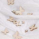 100 Pack Unfinished Wood Butterfly Cutouts, DIY Craft Wood Ornaments