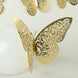 10 Pack Metallic Gold Foil Large 3D Butterfly Wall Sticker Butterfly Paper Charger Placemat 8x12inch