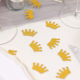 300 Pcs Gold Glitter Crown Paper Confetti Table Scatters Princess Theme Party Decoration Double Side