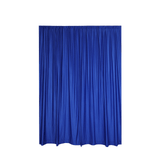 Blue stage curtain backdrop on a white background