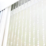 Acrylic Crystal Beaded Curtain with Fabric Rod Pocket, 43 Strands Room Divider Clear Diamond