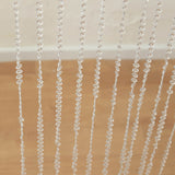 Acrylic Crystal Beaded Curtain with Fabric Rod Pocket, 43 Strands Room Divider Clear Diamond