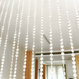 Acrylic Crystal Beaded Curtain with Fabric Rod Pocket, 43 Strands Room Divider Clear Diamond