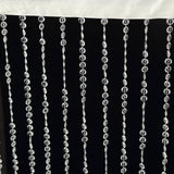 Acrylic Crystal Beaded Curtain with Fabric Rod Pocket, 43 Strands Room Divider Clear