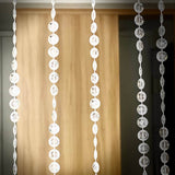 Acrylic Crystal Beaded Curtain with Fabric Rod Pocket, 43 Strands Room Divider Clear