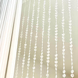 Acrylic Crystal Beaded Curtain with Fabric Rod Pocket, 43 Strands Room Divider Clear