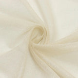 Close-up of ivory sheer tulle fabric with soft swirling folds#whtbkgd