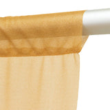 Golden sheer fabric roll on white background