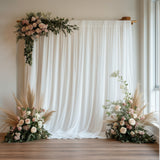 Sheer Backdrop Curtain Panel 10ft × 10ft White – Wedding Arch Drape