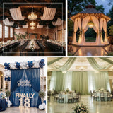 Sheer chiffon curtain panels creating an elegant focal point