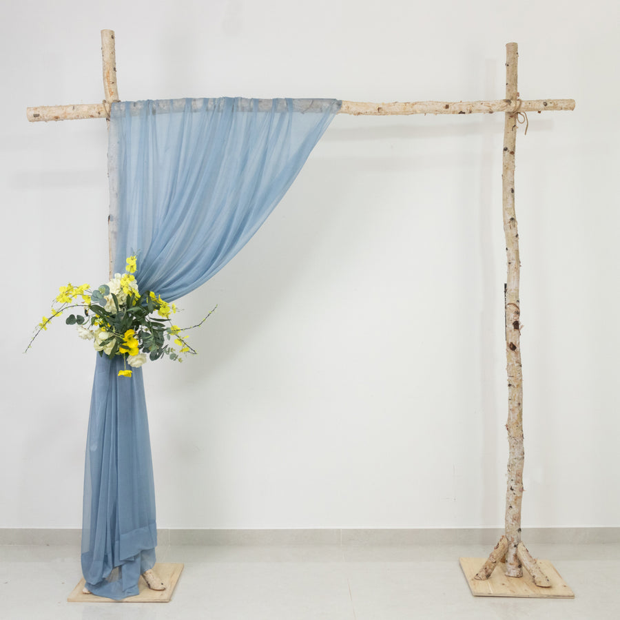 Dusty Blue Sheer Backdrop Drape – 5ft x 14ft Wedding Arch & Ceiling Decor Panel